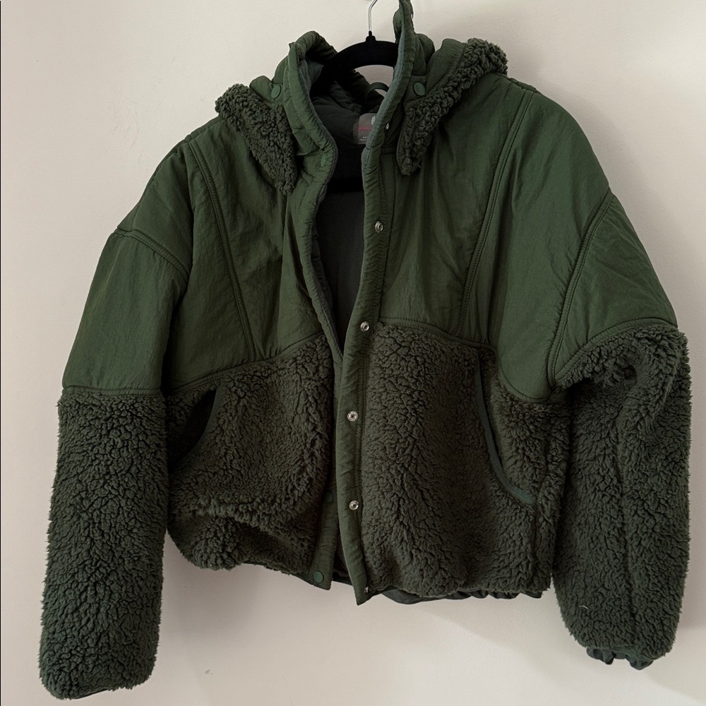 Somovement Olive Sherpa Jacket
